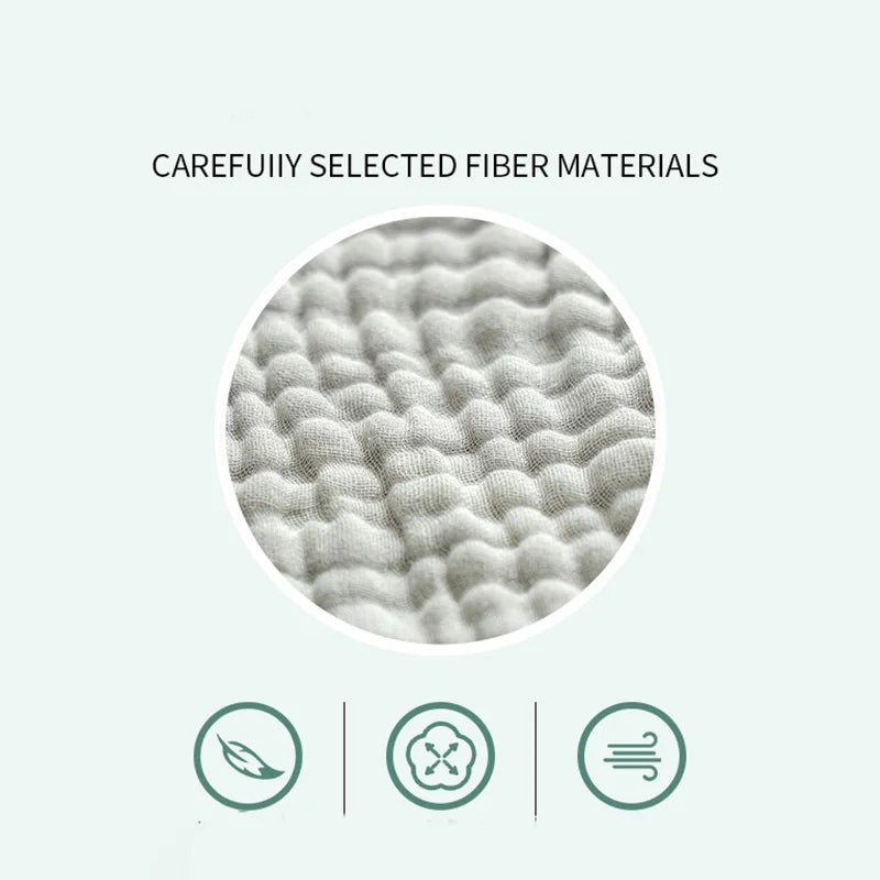 Baby Bath Towel 6 Layers Infant Gauze Receiving Blanket 1pc Kid Swaddle Wrap Bedding 105*105cm Pure Cotton Bubble Muslin Blanket