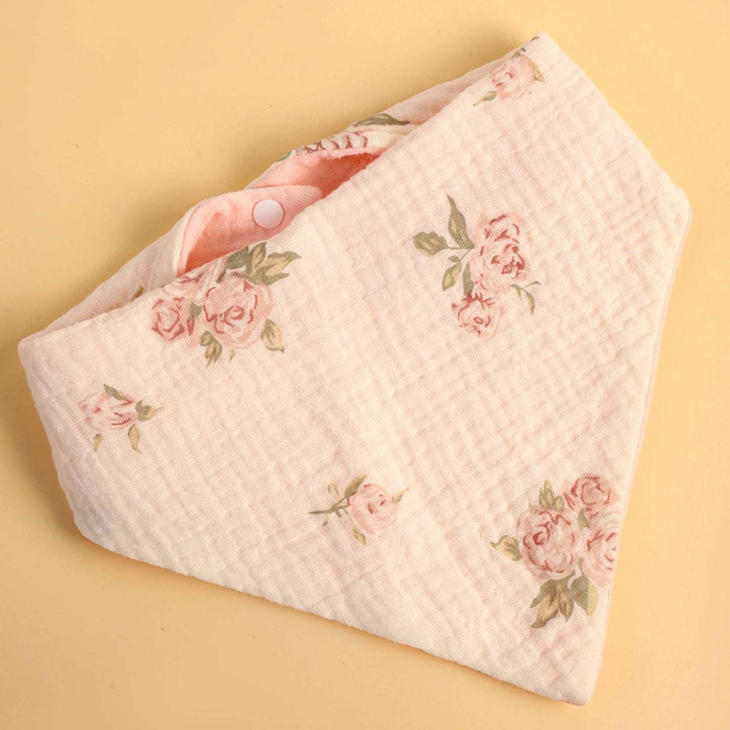 INSULAR Infant Cotton Bibs Newborn Triangle Scarf Feeding Saliva Towels Baby Waterproof Pinny Bandana Burp Shower Cloth 4 Layers